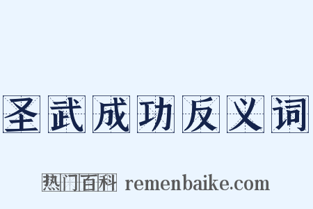圣武成功反义词是什么意思的图片